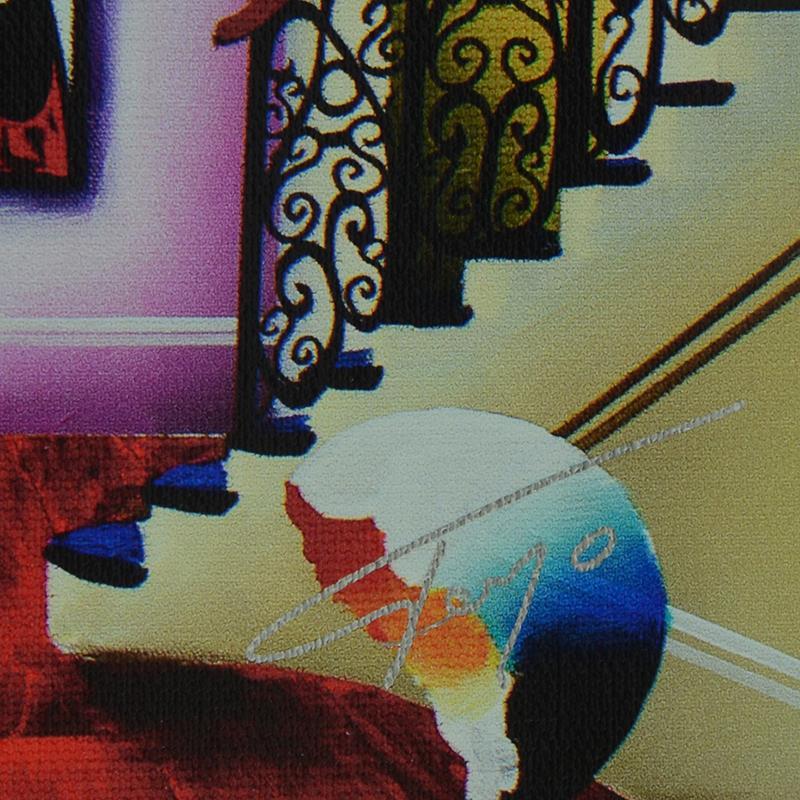 "Cornfield with Magritte and Miro" LE 12x9 Giclee on Canvas by Ferjo (Artova) at PristineAuction.com "Cornfield with Magritte and Miro" LE 12x9 Giclee on Canvas by Ferjo (Artova) at PristineAuction.com