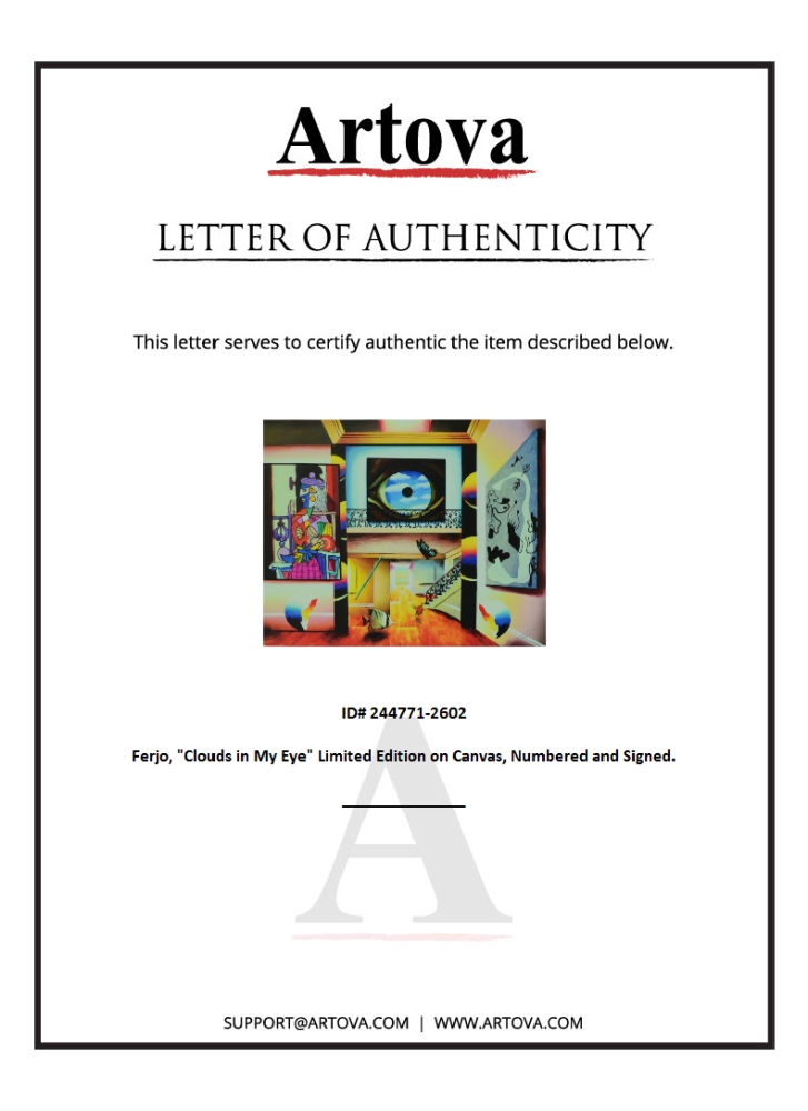 "Clouds in My Eye" LE 24x20 Giclee on Canvas by Ferjo (Artova) at PristineAuction.com "Clouds in My Eye" LE 24x20 Giclee on Canvas by Ferjo (Artova) at PristineAuction.com