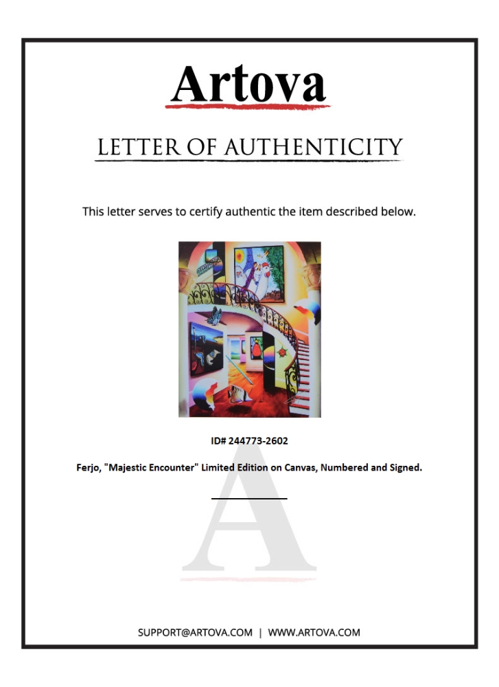 "Majestic Encounter" LE 10x12 Giclee on Canvas by Ferjo (Artova) at PristineAuction.com "Majestic Encounter" LE 10x12 Giclee on Canvas by Ferjo (Artova) at PristineAuction.com