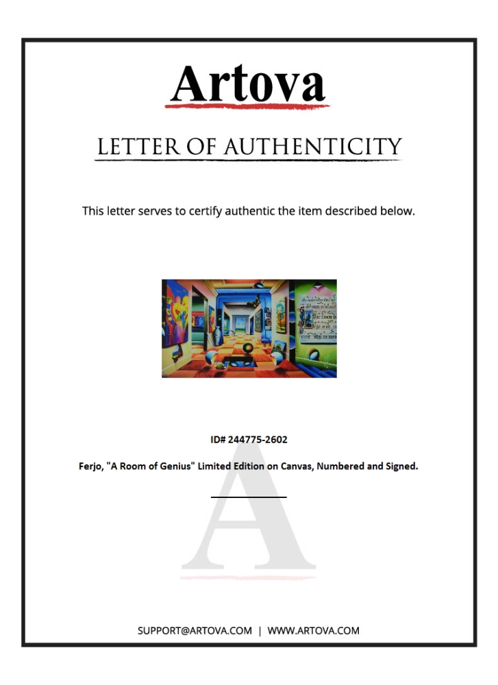 "A Room of Genius" LE 25x14 Giclee on Canvas by Ferjo (Artova) at PristineAuction.com "A Room of Genius" LE 25x14 Giclee on Canvas by Ferjo (Artova) at PristineAuction.com