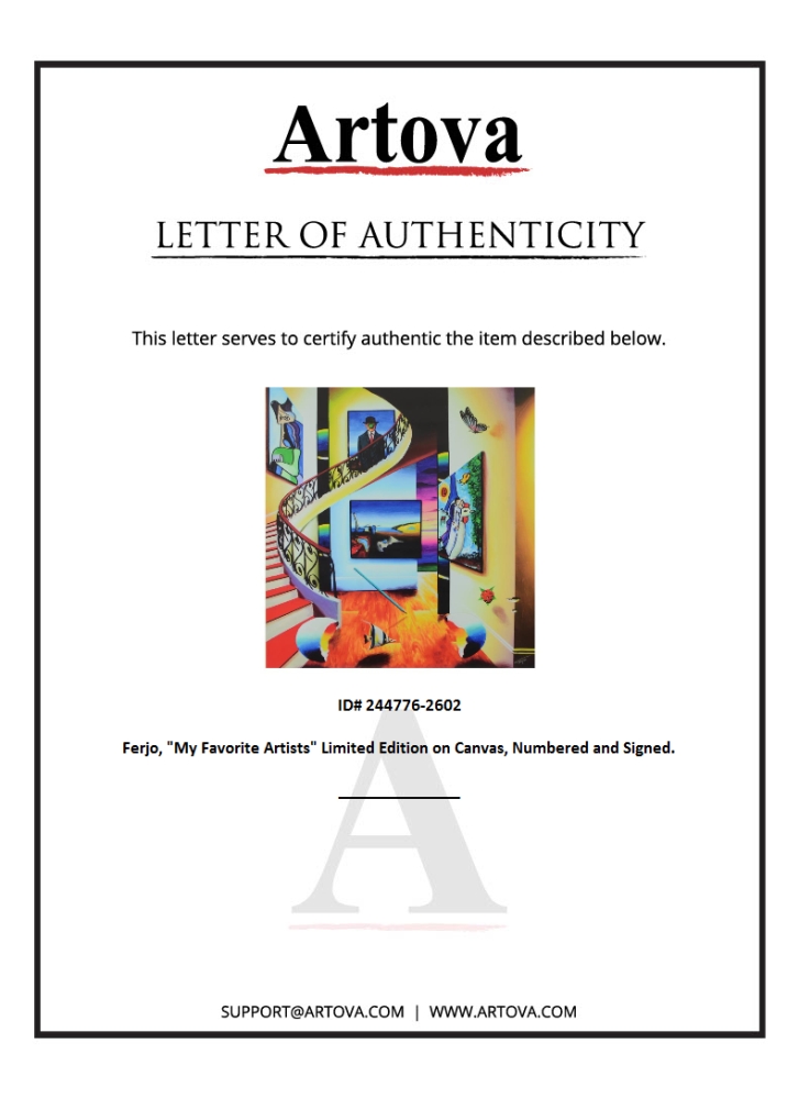 "My Favorite Artists" LE 33x36 Giclee on Canvas by Ferjo (Artova) at PristineAuction.com "My Favorite Artists" LE 33x36 Giclee on Canvas by Ferjo (Artova) at PristineAuction.com