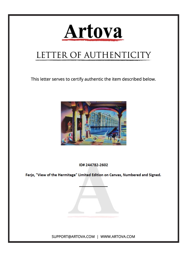 "View of the Hermitage" LE 36x24 Giclee on Canvas by Ferjo (Artova) at PristineAuction.com "View of the Hermitage" LE 36x24 Giclee on Canvas by Ferjo (Artova) at PristineAuction.com