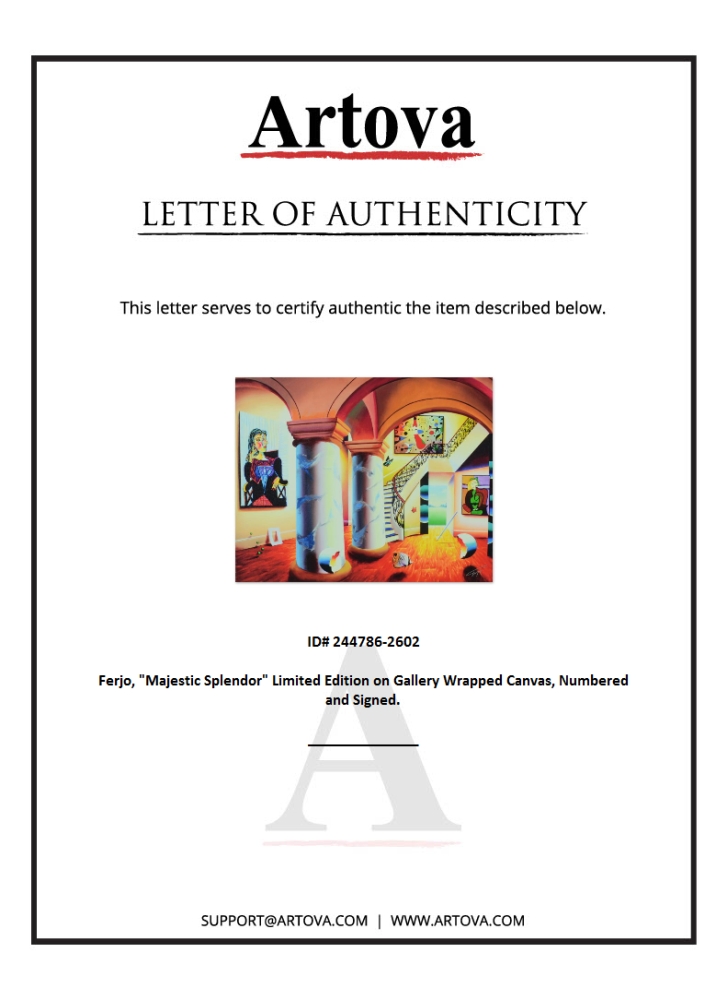 "Majestic Splendor" LE 24x19 Giclee on Gallery Wrapped Canvas by Ferjo (Artova) at PristineAuction.com "Majestic Splendor" LE 24x19 Giclee on Gallery Wrapped Canvas by Ferjo (Artova) at PristineAuction.com