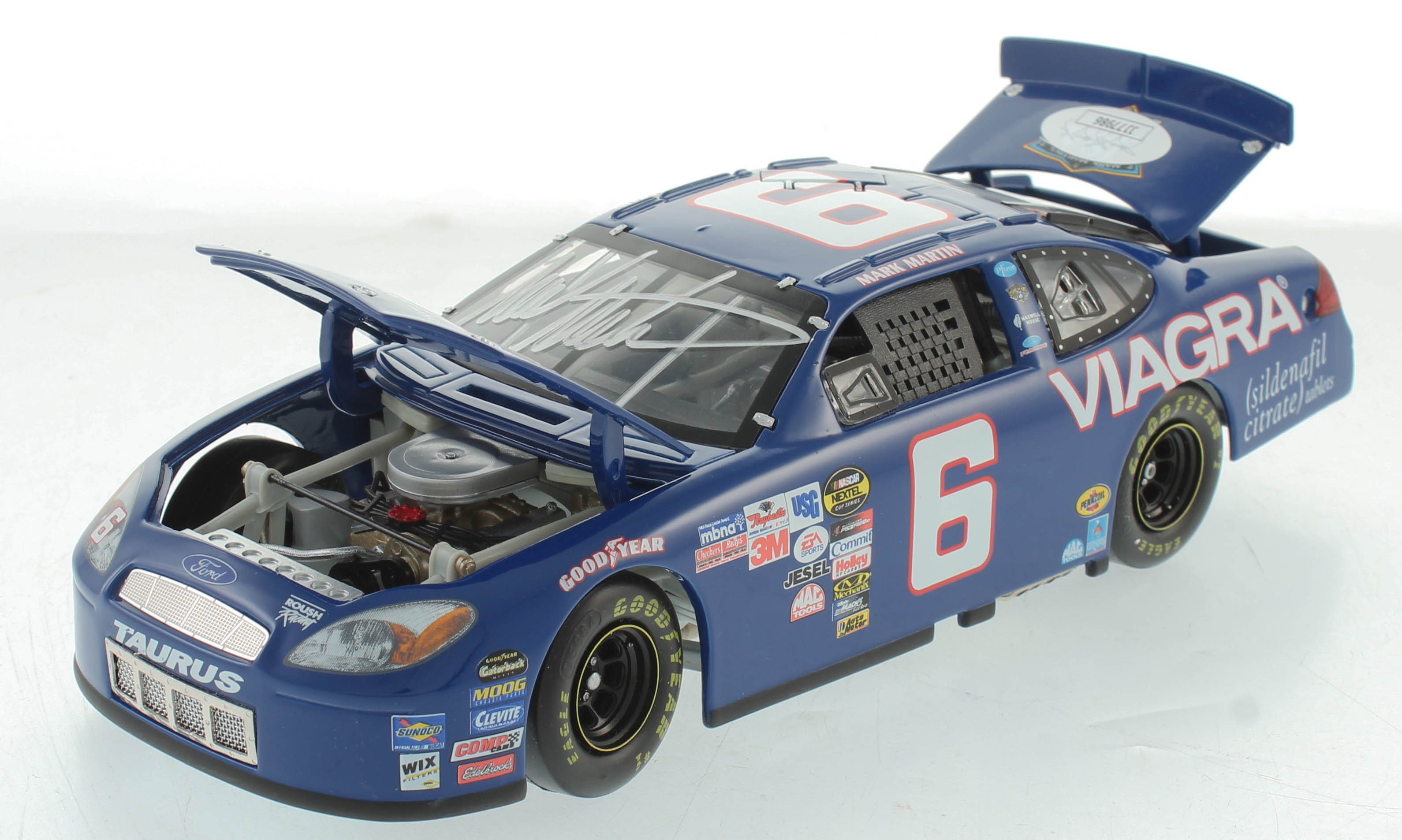 Mark Martin Signed LE #6 Viagra 2005 Ford Taurus 1:24 Diecast Car (JSA COA) at PristineAuction.com Mark Martin Signed LE #6 Viagra 2005 Ford Taurus 1:24 Diecast Car (JSA COA) at PristineAuction.com