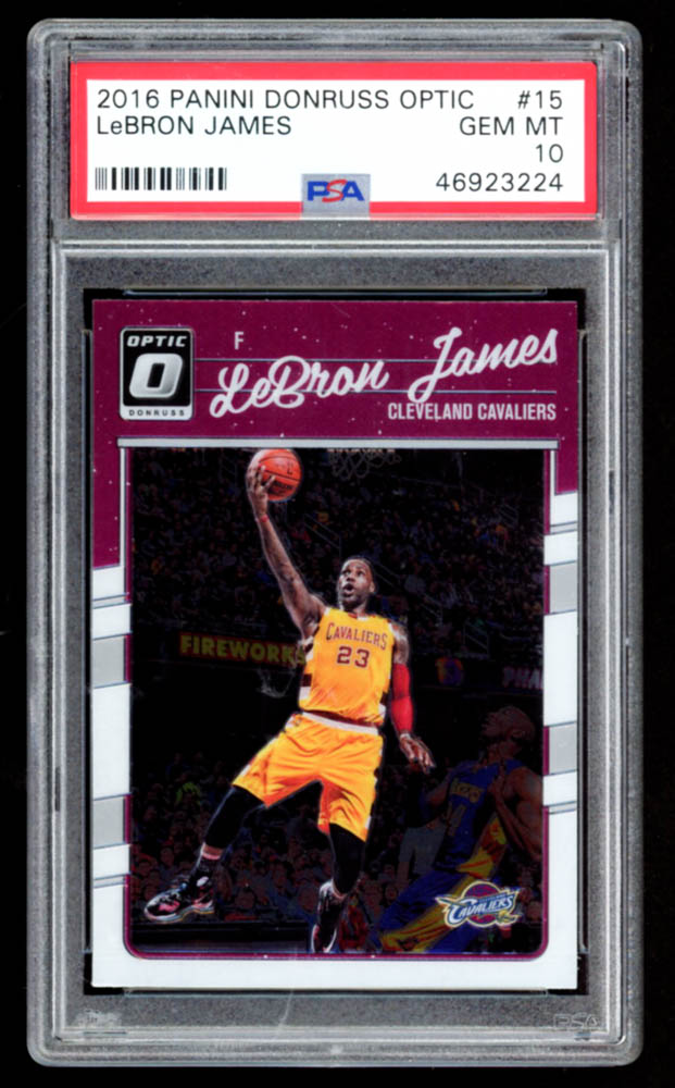 LeBron James 2016-17 Donruss Optic #15 (PSA 10) at PristineAuction.com LeBron James 2016-17 Donruss Optic #15 (PSA 10) at PristineAuction.com