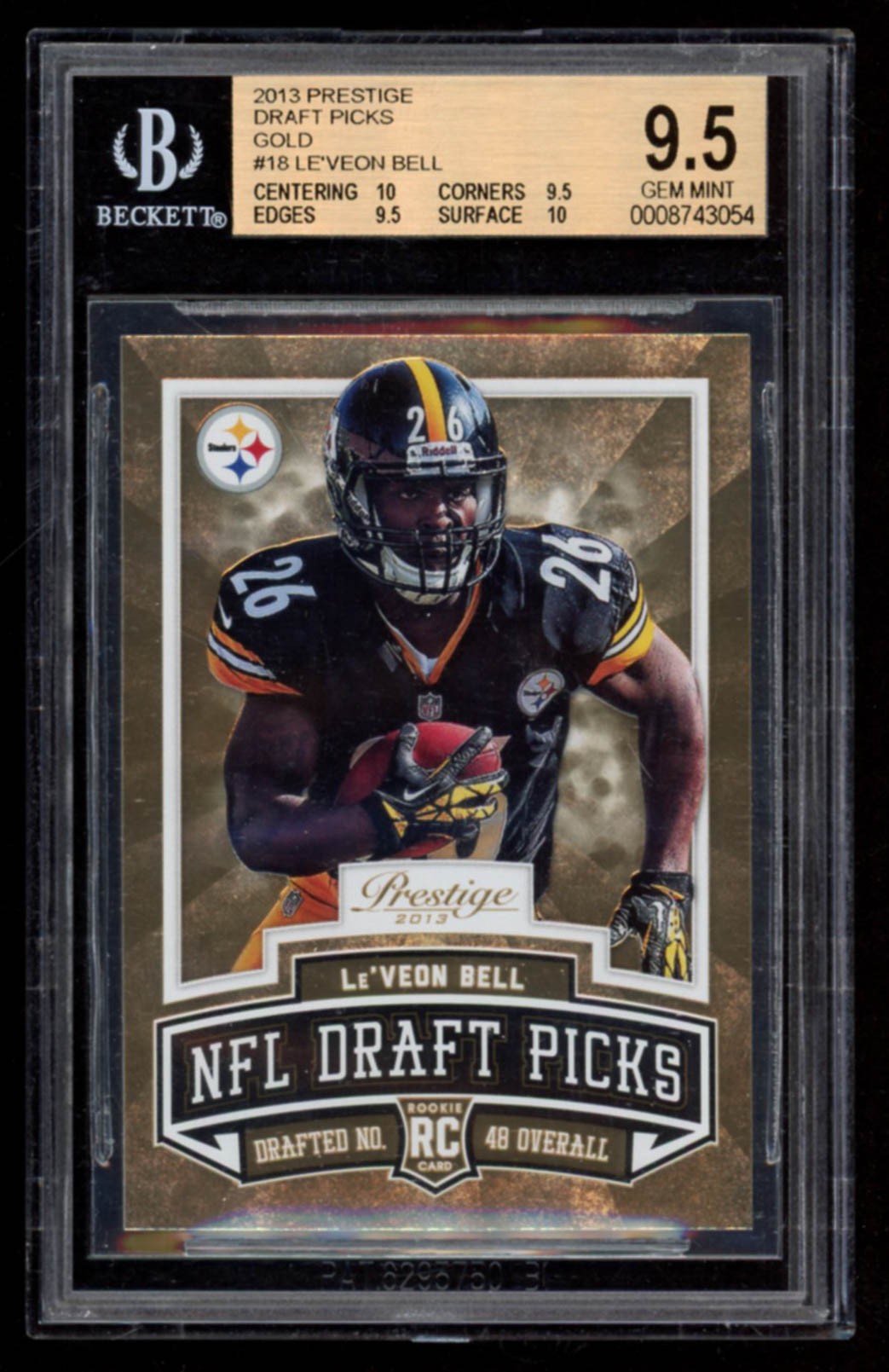 Le'Veon Bell 2013 Prestige Draft Picks Gold #18 (BGS 9.5) at PristineAuction.com Le'Veon Bell 2013 Prestige Draft Picks Gold #18 (BGS 9.5) at PristineAuction.com