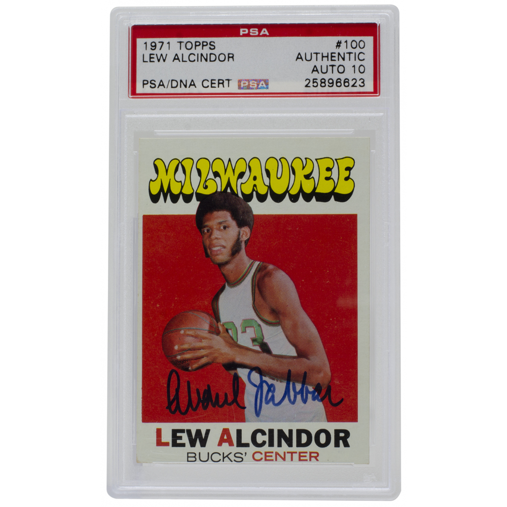 Kareem Abdul-Jabbar Signed 1971-72 Topps #100 Lew Alcindor