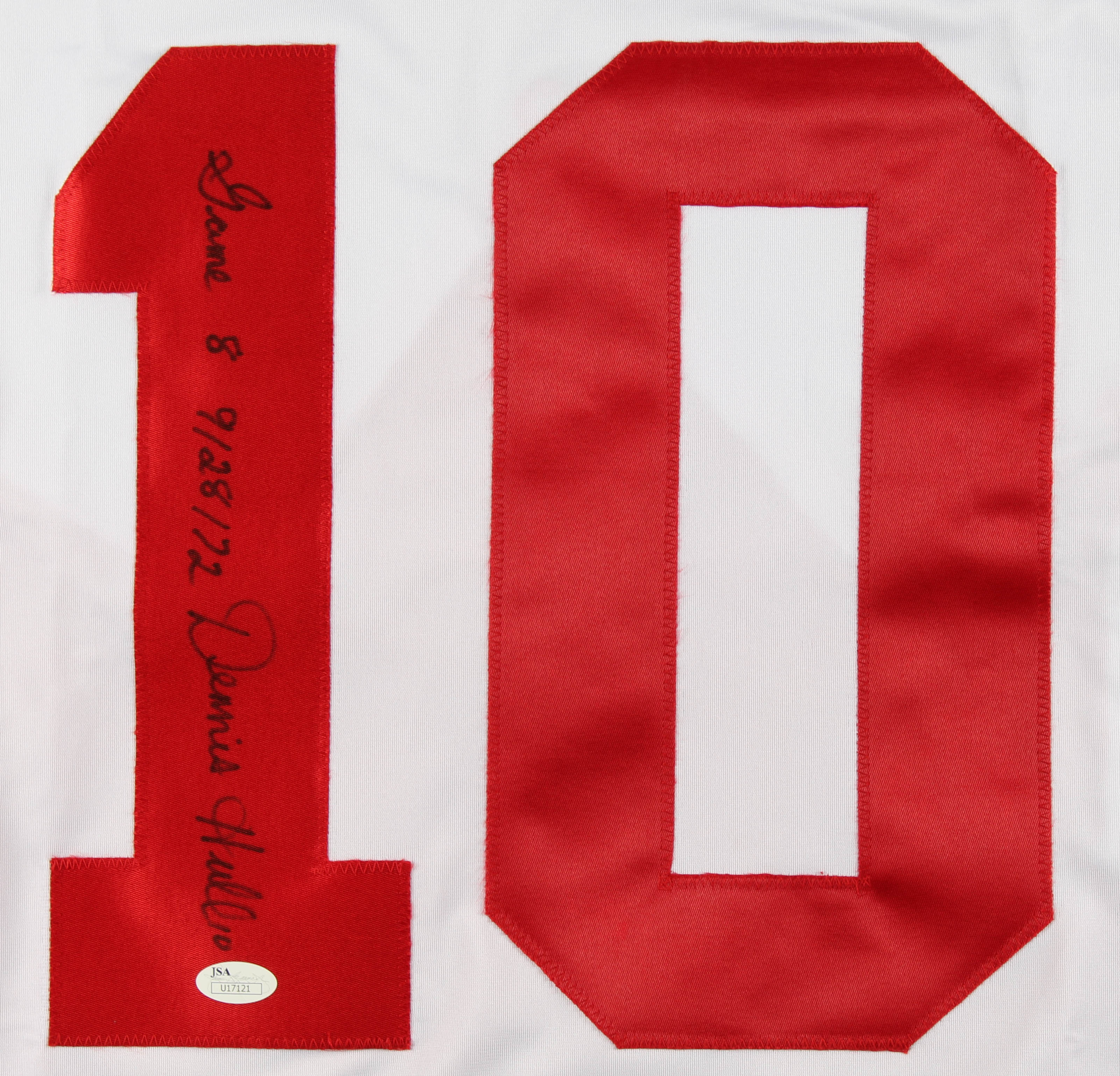 Dennis Hull Signed Jersey Inscribed "Game 8 & 9/28/72" (JSA COA) at PristineAuction.com Dennis Hull Signed Jersey Inscribed "Game 8 & 9/28/72" (JSA COA) at PristineAuction.com