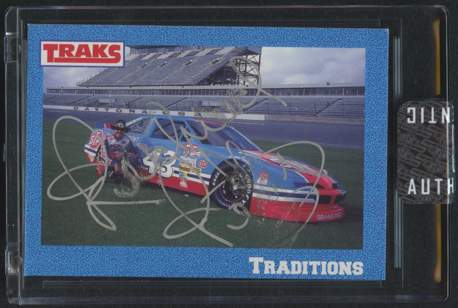 Richard Petty Signed 1991 Traks Richard Petty #49 (Sportscards Encapsulated) at PristineAuction.com Richard Petty Signed 1991 Traks Richard Petty #49 (Sportscards Encapsulated) at PristineAuction.com