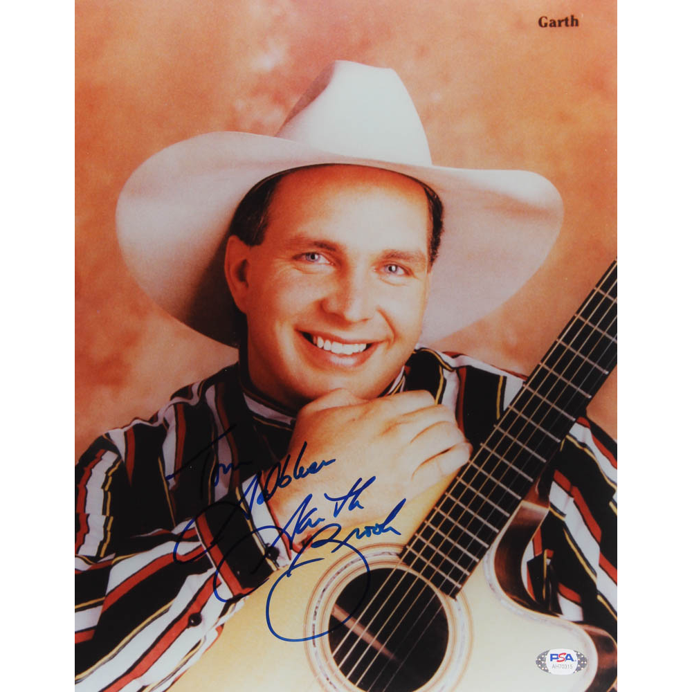 Garth Brooks Signed 11x14 Photo Inscribed "God Bless" (PSA) Pristine