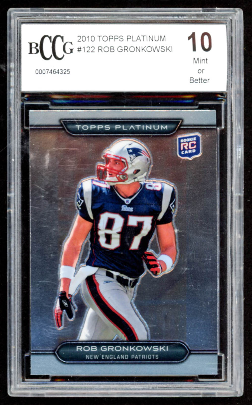 Rob Gronkowski 2010 Topps Platinum #122 RC (BCCG 10) at PristineAuction.com Rob Gronkowski 2010 Topps Platinum #122 RC (BCCG 10) at PristineAuction.com