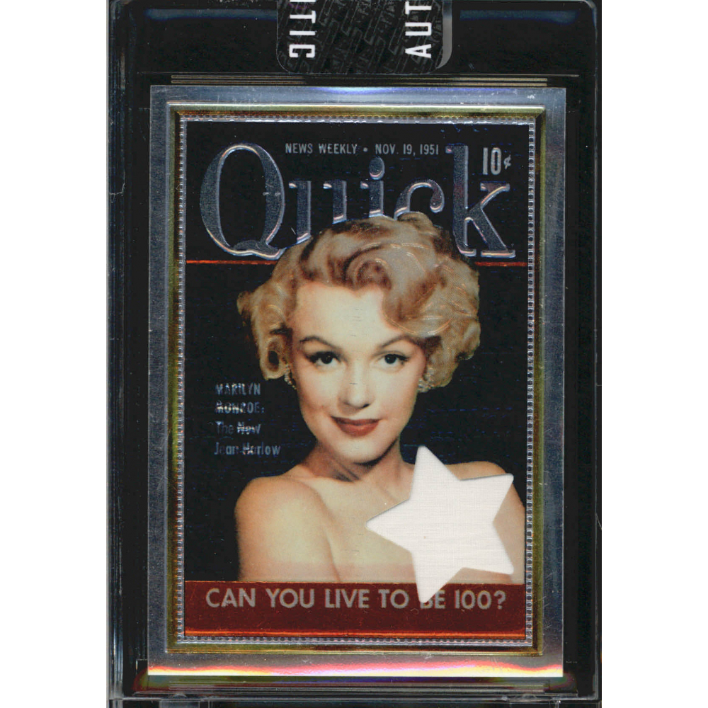 Marilyn Monroe Chrome Insert Card w/ Personally Owned Bed Sheet Swatch ...