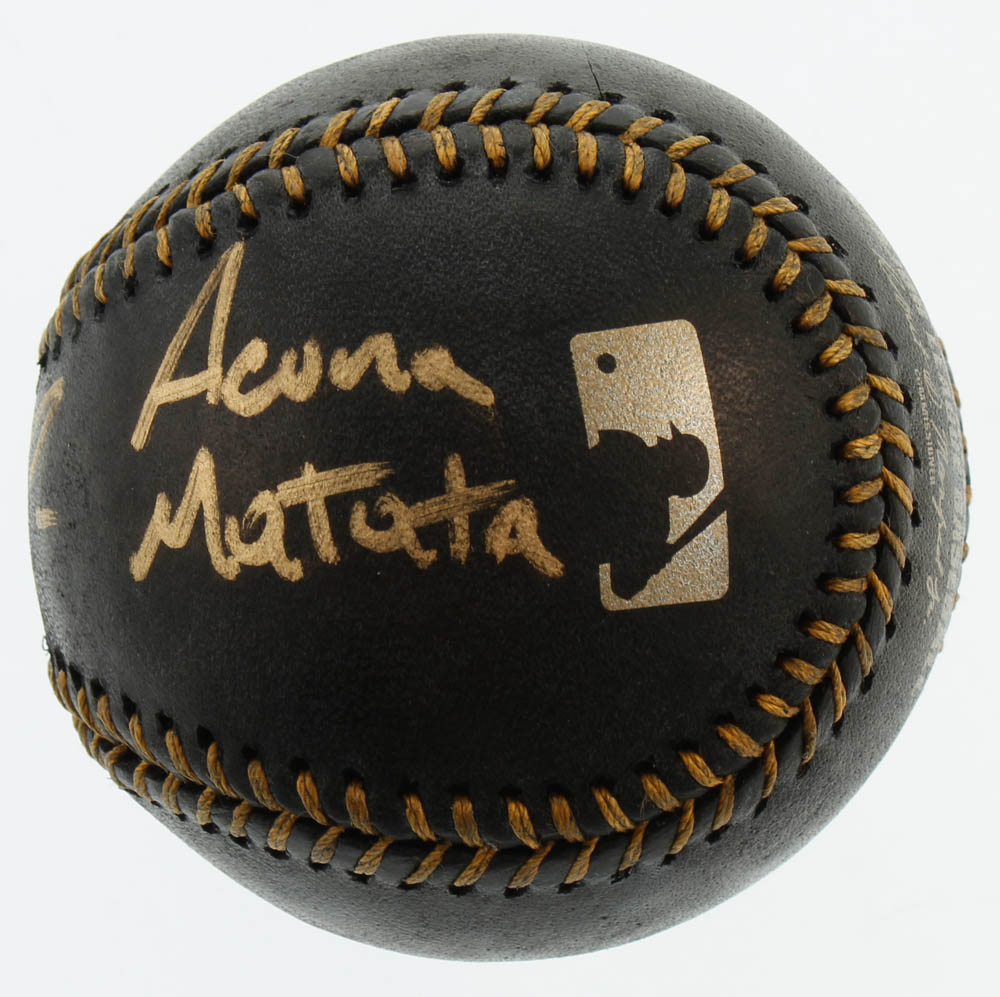Ronald Acuna Jr. Signed OML Black Leather Baseball Inscribed "Acuna Matata" (Beckett COA) at PristineAuction.com Ronald Acuna Jr. Signed OML Black Leather Baseball Inscribed "Acuna Matata" (Beckett COA) at PristineAuction.com