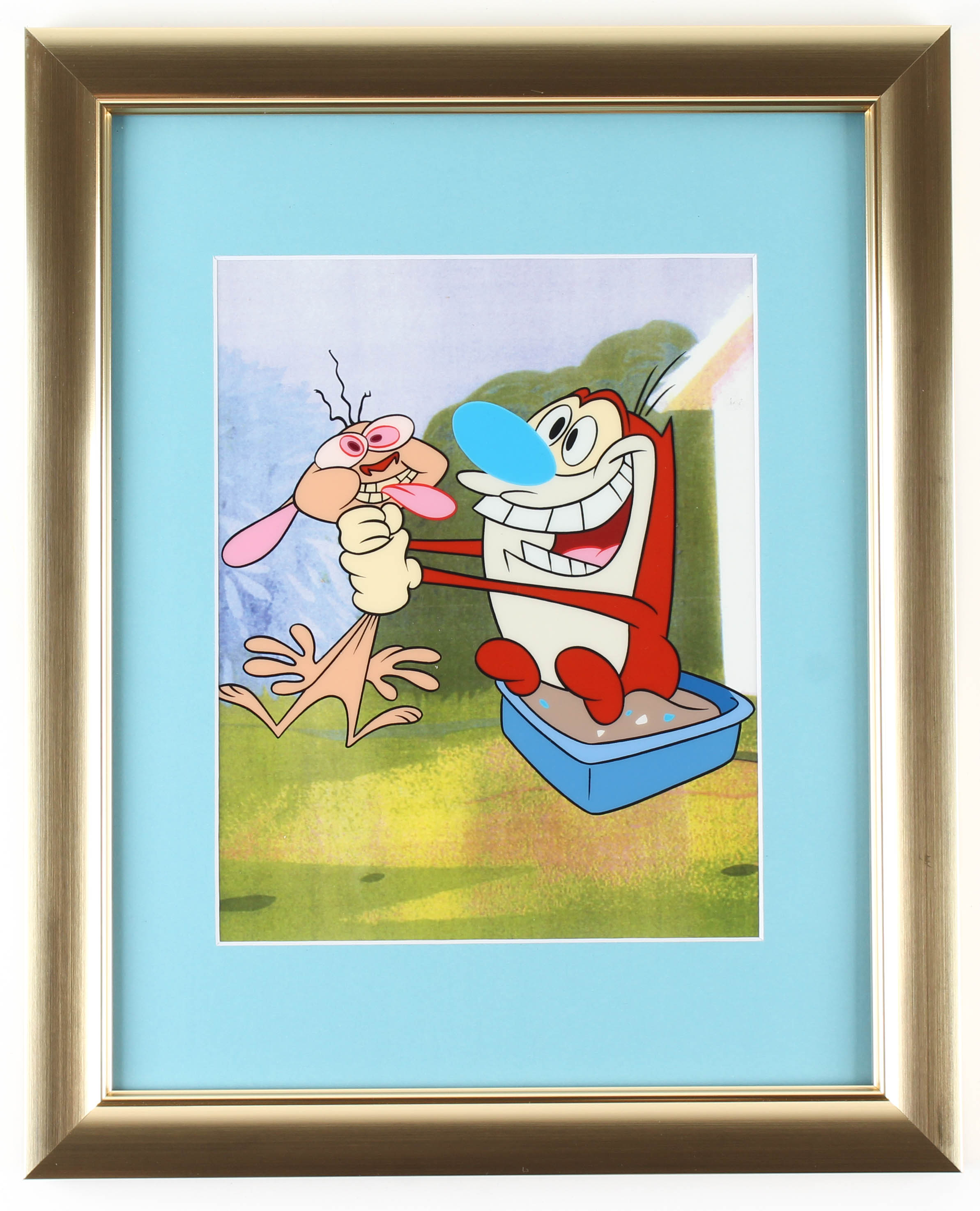 LE "The Ren & Stimpy Show" 13x16 Custom Framed Animation Cel Display at PristineAuction.com LE "The Ren & Stimpy Show" 13x16 Custom Framed Animation Cel Display at PristineAuction.com