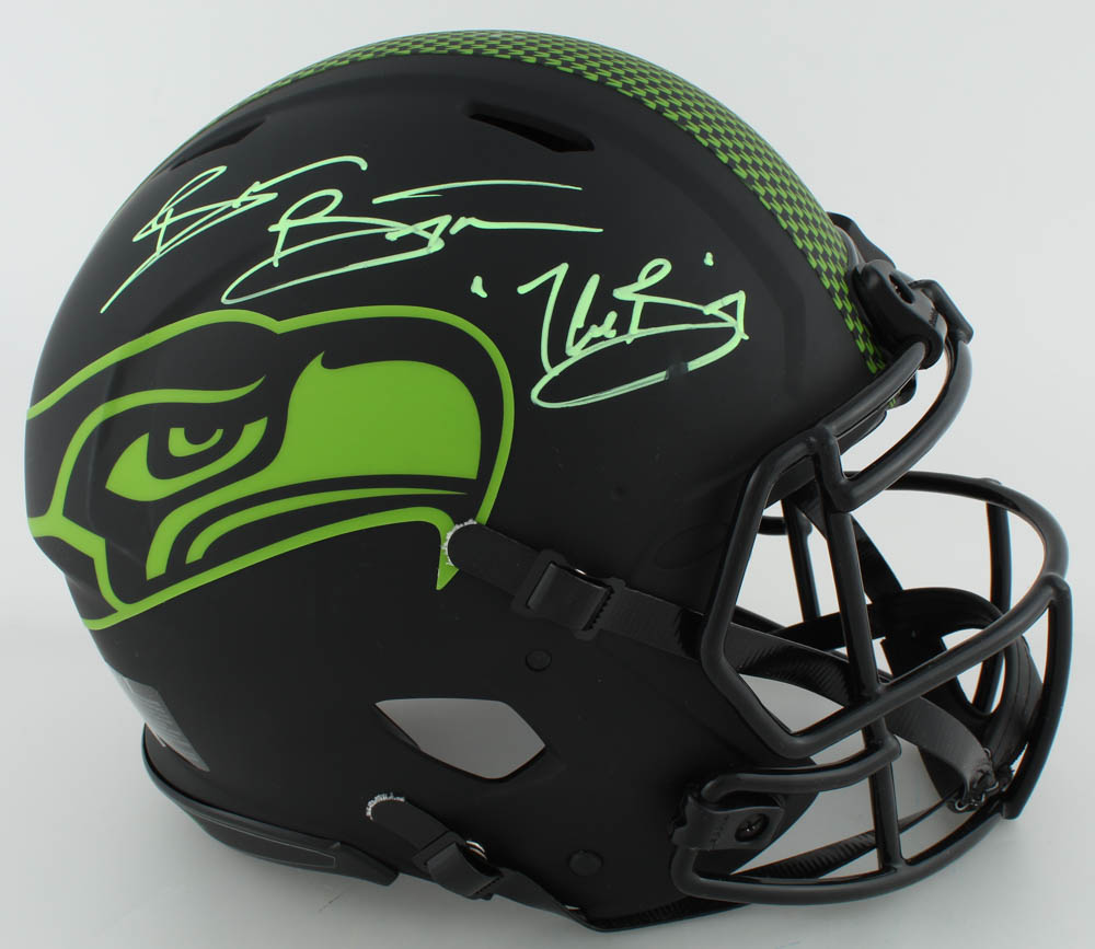 Brian Bosworth Signed Seahawks Full-Size Authentic On-Field Eclipse Alternate Speed Helmet Inscribed "The Boz" (Beckett COA) at PristineAuction.com Brian Bosworth Signed Seahawks Full-Size Authentic On-Field Eclipse Alternate Speed Helmet Inscribed "The Boz" (Beckett COA) at PristineAuction.com
