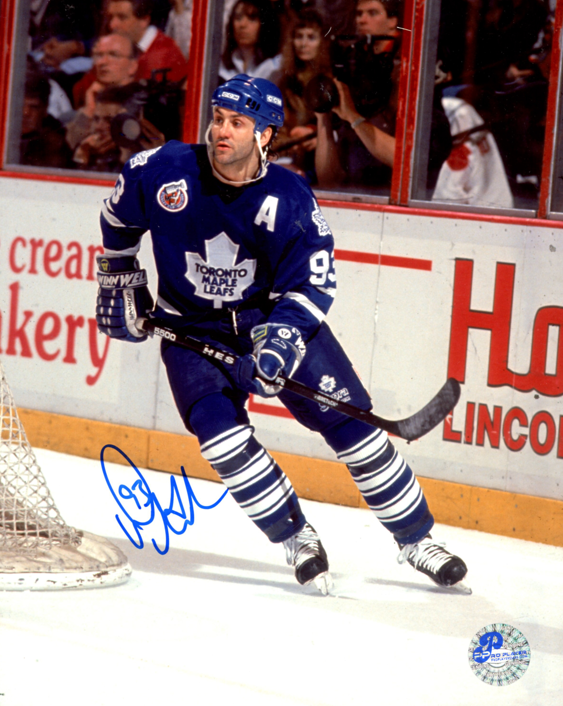 Doug Gilmour Signed Maple Leafs 8x10 Photo (Pro Player Hologram) at PristineAuction.com Doug Gilmour Signed Maple Leafs 8x10 Photo (Pro Player Hologram) at PristineAuction.com