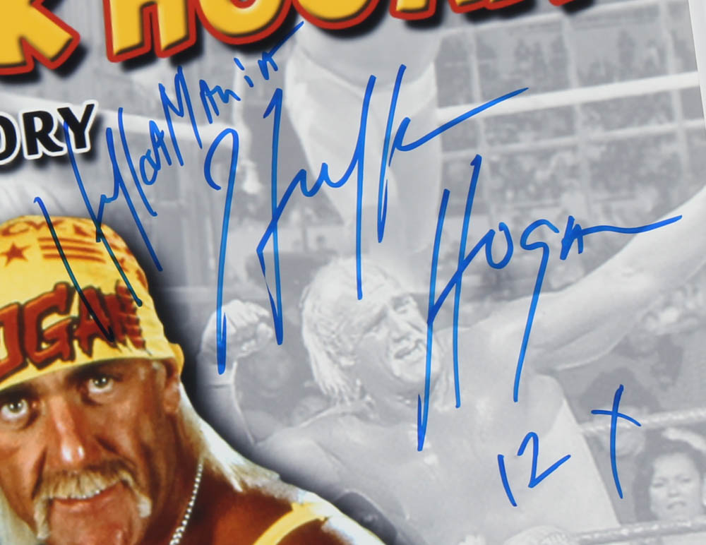 Hulk Hogan & Ric Flair Signed 16x20 Photo Inscribed "Hulkamania", "Nature Boy", "12x" & "16x" (MAB Hologram) at PristineAuction.com Hulk Hogan & Ric Flair Signed 16x20 Photo Inscribed "Hulkamania", "Nature Boy", "12x" & "16x" (MAB Hologram) at PristineAuction.com