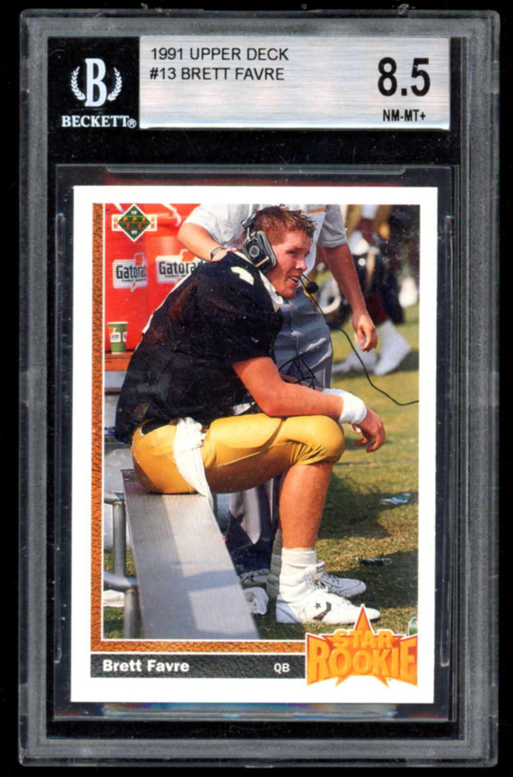 Brett Favre 1991 Upper Deck #13 RC (BGS 8.5) at PristineAuction.com Brett Favre 1991 Upper Deck #13 RC (BGS 8.5) at PristineAuction.com
