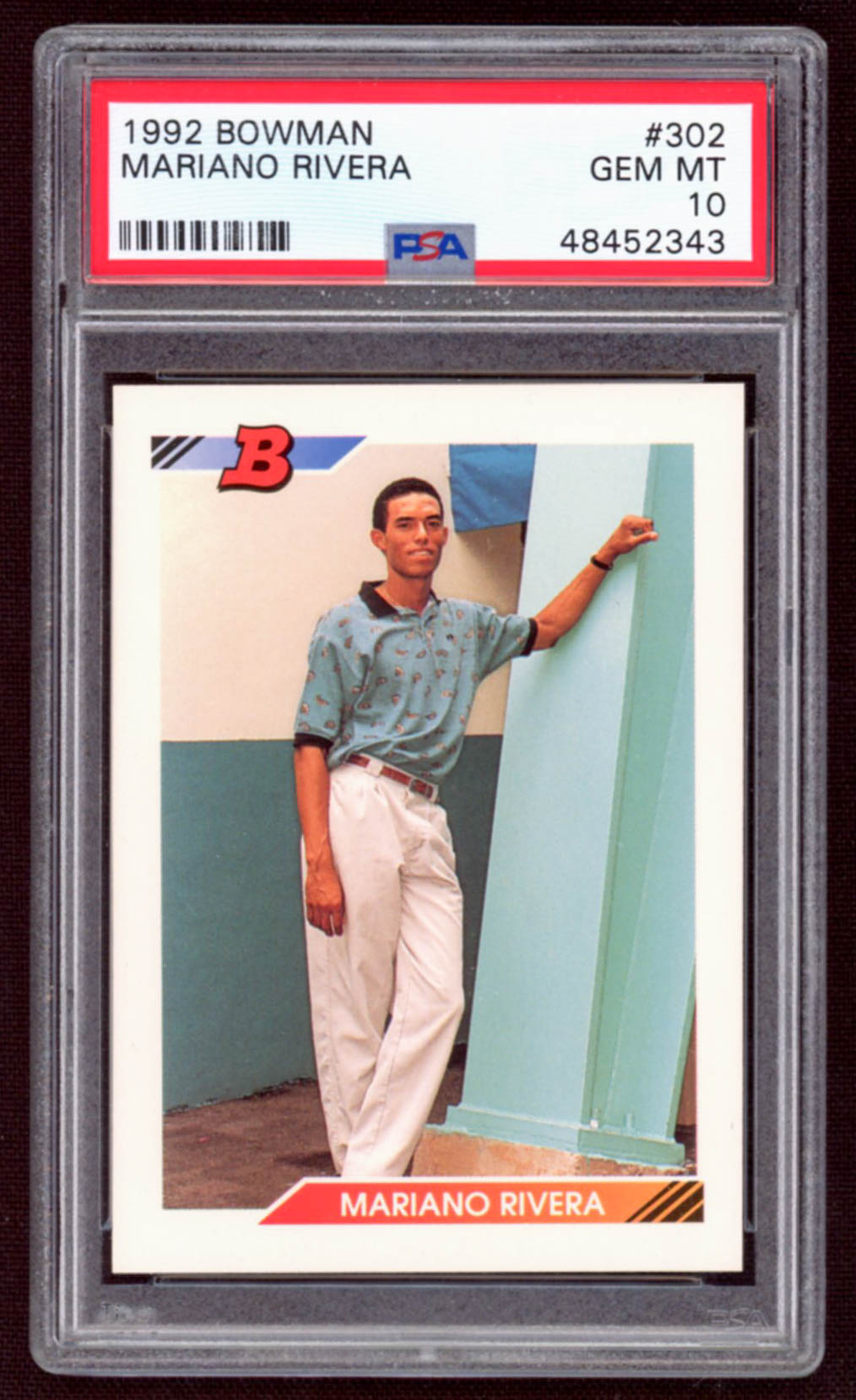 Mariano Rivera 1992 Bowman #302 RC (PSA 10) at PristineAuction.com Mariano Rivera 1992 Bowman #302 RC (PSA 10) at PristineAuction.com