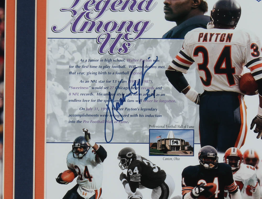 Dick Butkus, Walter Payton, & Gale Sayers Signed Bears 20.5x32 Custom Framed Photo Display (SOP COA) at PristineAuction.com Dick Butkus, Walter Payton, & Gale Sayers Signed Bears 20.5x32 Custom Framed Photo Display (SOP COA) at PristineAuction.com