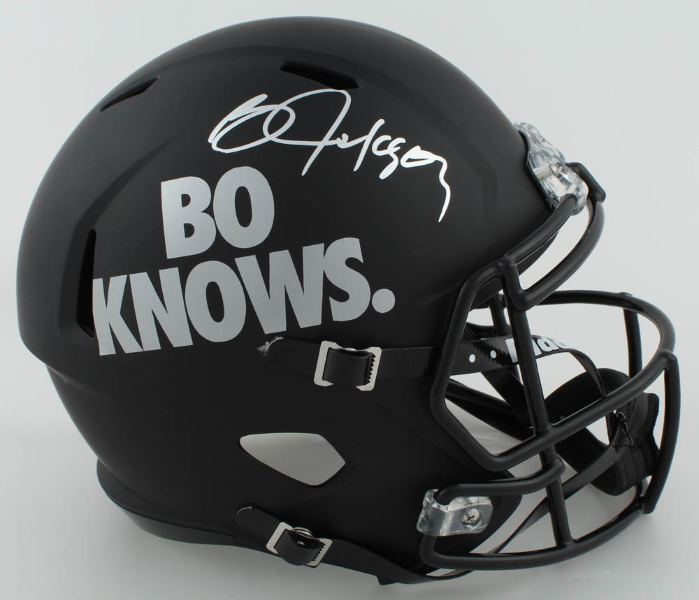 Bo Jackson Signed Full-Size Matte Black Speed Helmet (Beckett COA) at PristineAuction.com Bo Jackson Signed Full-Size Matte Black Speed Helmet (Beckett COA) at PristineAuction.com