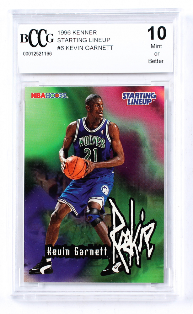Kevin Garnett 1996 Hoops Kenner Starting Lineup Cards #6 (BCCG 10)