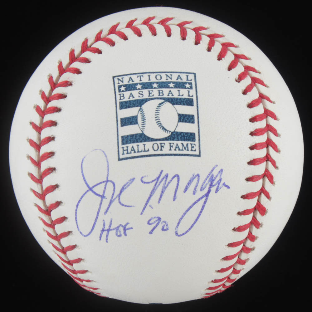 Joe Signed OML Hall of Fame Baseball Inscribed 