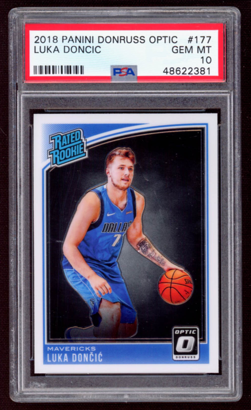 Luka Doncic 2018-19 Donruss Optic #177 RR RC (PSA 10) at PristineAuction.com Luka Doncic 2018-19 Donruss Optic #177 RR RC (PSA 10) at PristineAuction.com