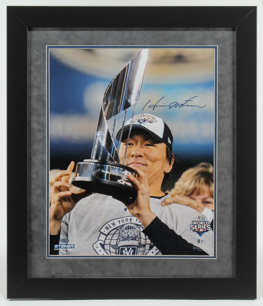 Hideki Matsui Signed Yankees 2009 World Series 23x27 Custom Framed Photo (Steiner COA & MLB Hologram) at PristineAuction.com Hideki Matsui Signed Yankees 2009 World Series 23x27 Custom Framed Photo (Steiner COA & MLB Hologram) at PristineAuction.com