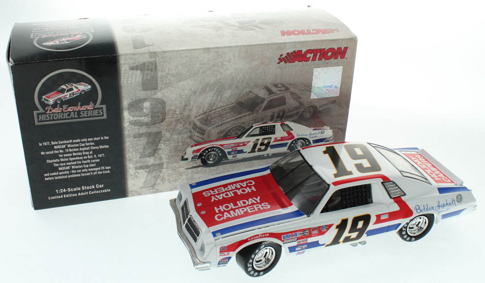 Dale Earnhardt LE NASCAR #19 Belden Asphalt 1977 Malibu -1:24 Scale Die Cast Car at PristineAuction.com Dale Earnhardt LE NASCAR #19 Belden Asphalt 1977 Malibu -1:24 Scale Die Cast Car at PristineAuction.com