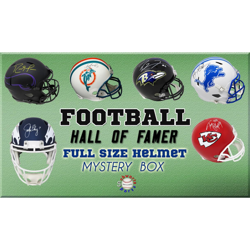 Schwartz Sports Football Hall of Famer Signed Full Size Helmet Mystery Box Series 8 (Limited to