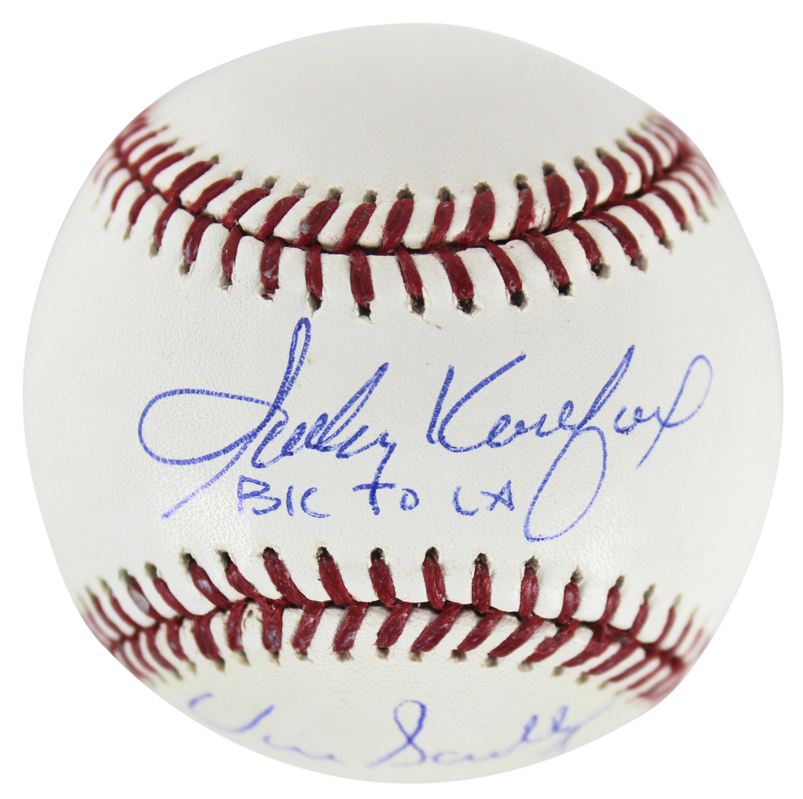 Sandy Koufax & Vin Scully Signed OML Baseball Inscribed "BK to LA" (Beckett COA & Steiner Hologram) at PristineAuction.com Sandy Koufax & Vin Scully Signed OML Baseball Inscribed "BK to LA" (Beckett COA & Steiner Hologram) at PristineAuction.com