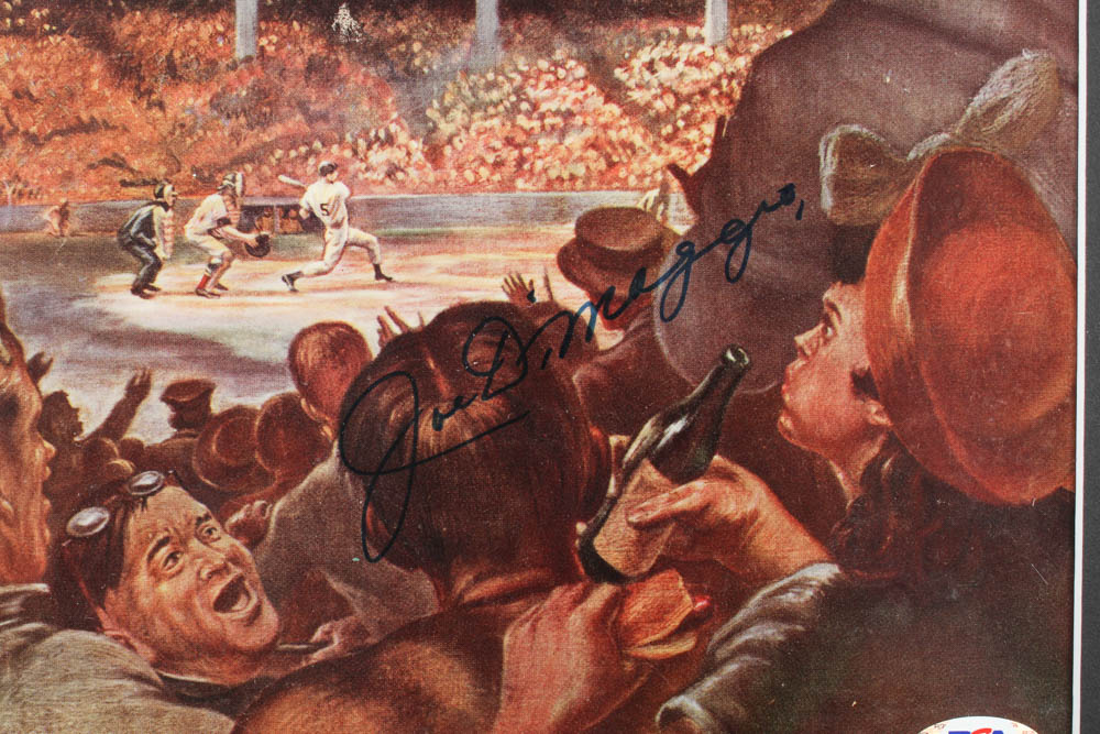 Joe DiMaggio Signed 13x18 Custom Framed Print Display (PSA LOA) at PristineAuction.com Joe DiMaggio Signed 13x18 Custom Framed Print Display (PSA LOA) at PristineAuction.com