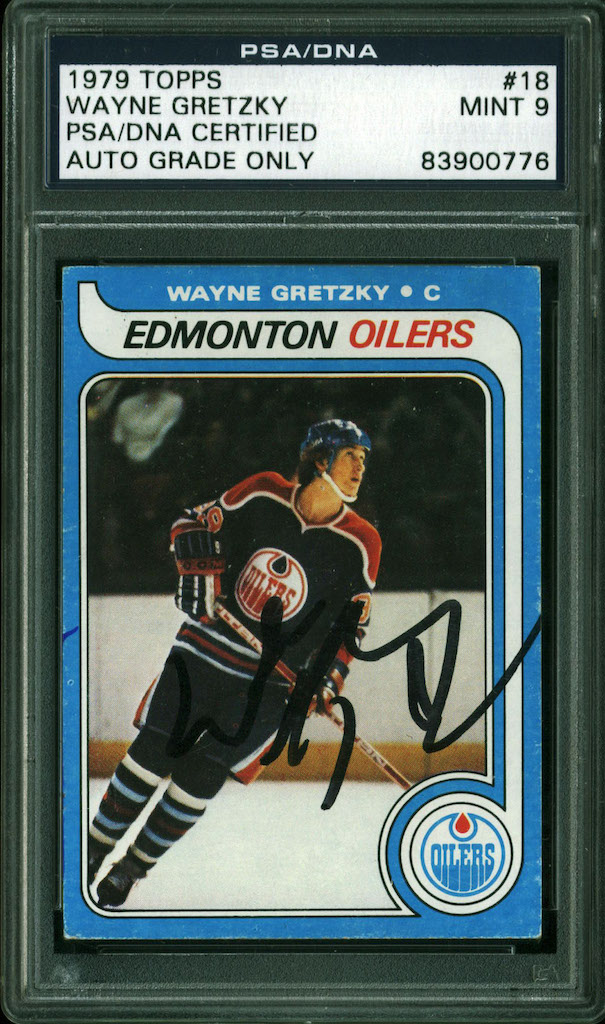 Wayne Gretzky Signed 1979-80 Topps #18 RC (PSA Encapsulated) at PristineAuction.com Wayne Gretzky Signed 1979-80 Topps #18 RC (PSA Encapsulated) at PristineAuction.com