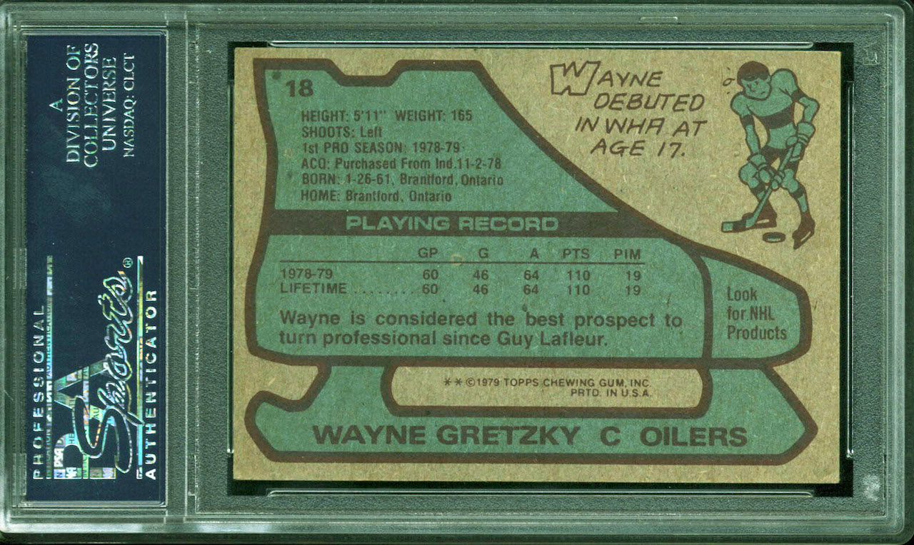 Wayne Gretzky Signed 1979-80 Topps #18 RC (PSA Encapsulated) at PristineAuction.com Wayne Gretzky Signed 1979-80 Topps #18 RC (PSA Encapsulated) at PristineAuction.com