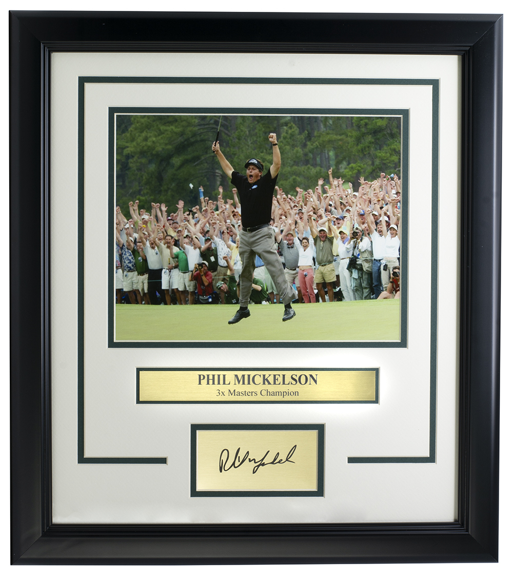 Phil Mickelson 14x18 Custom Framed Photo Display at PristineAuction.com Phil Mickelson 14x18 Custom Framed Photo Display at PristineAuction.com