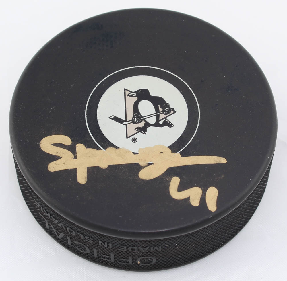 Daniel Sprong Signed Penguins Logo Hockey Puck (JSA COA) at PristineAuction.com Daniel Sprong Signed Penguins Logo Hockey Puck (JSA COA) at PristineAuction.com