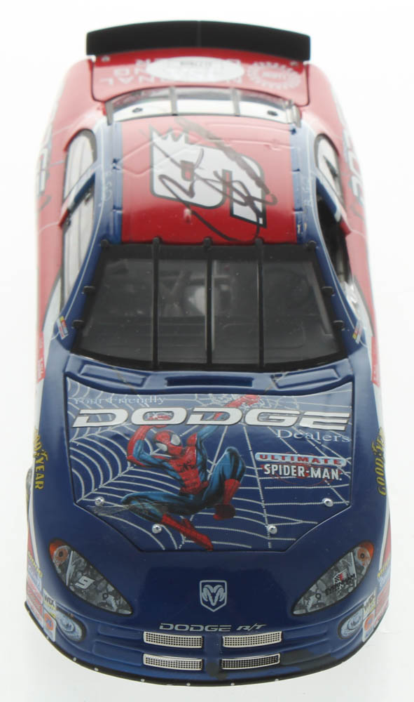 Bill Elliott Signed LE #9 Dodge / Spider-Man 2001 Intrepid R / T 1:24 Scale Die Cast Car & Box (JSA COA) at PristineAuction.com Bill Elliott Signed LE #9 Dodge / Spider-Man 2001 Intrepid R / T 1:24 Scale Die Cast Car & Box (JSA COA) at PristineAuction.com