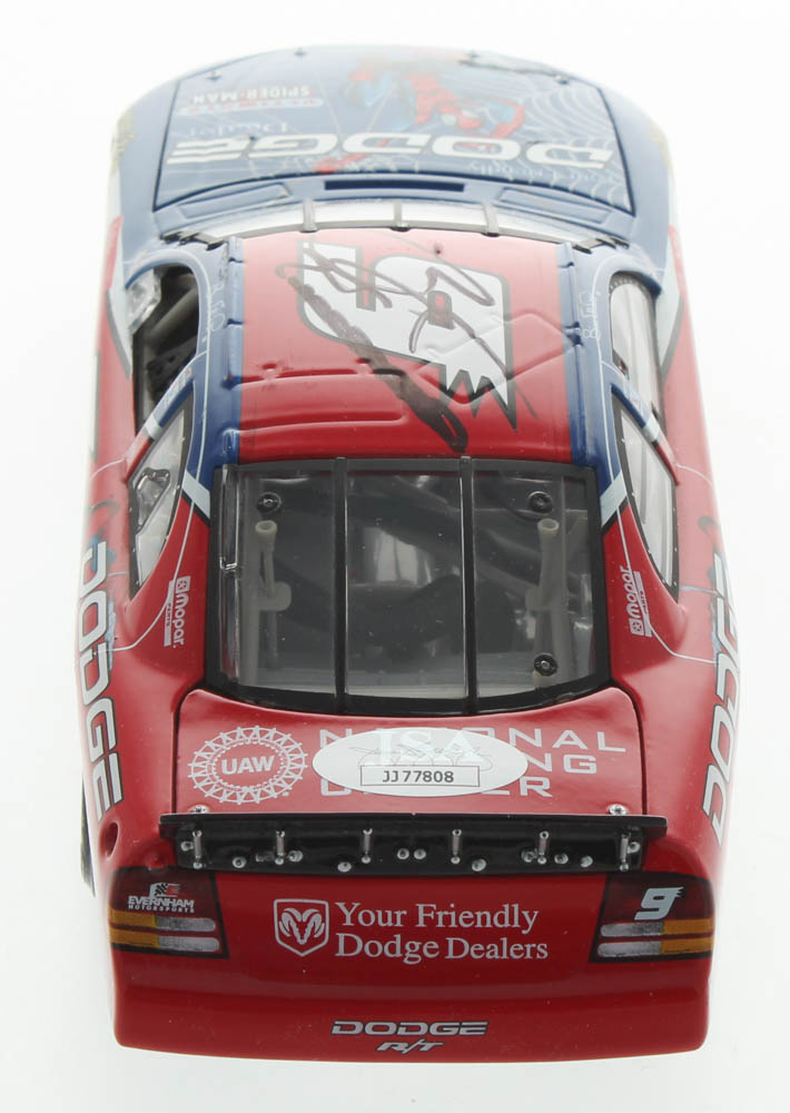 Bill Elliott Signed LE #9 Dodge / Spider-Man 2001 Intrepid R / T 1:24 Scale Die Cast Car & Box (JSA COA) at PristineAuction.com Bill Elliott Signed LE #9 Dodge / Spider-Man 2001 Intrepid R / T 1:24 Scale Die Cast Car & Box (JSA COA) at PristineAuction.com
