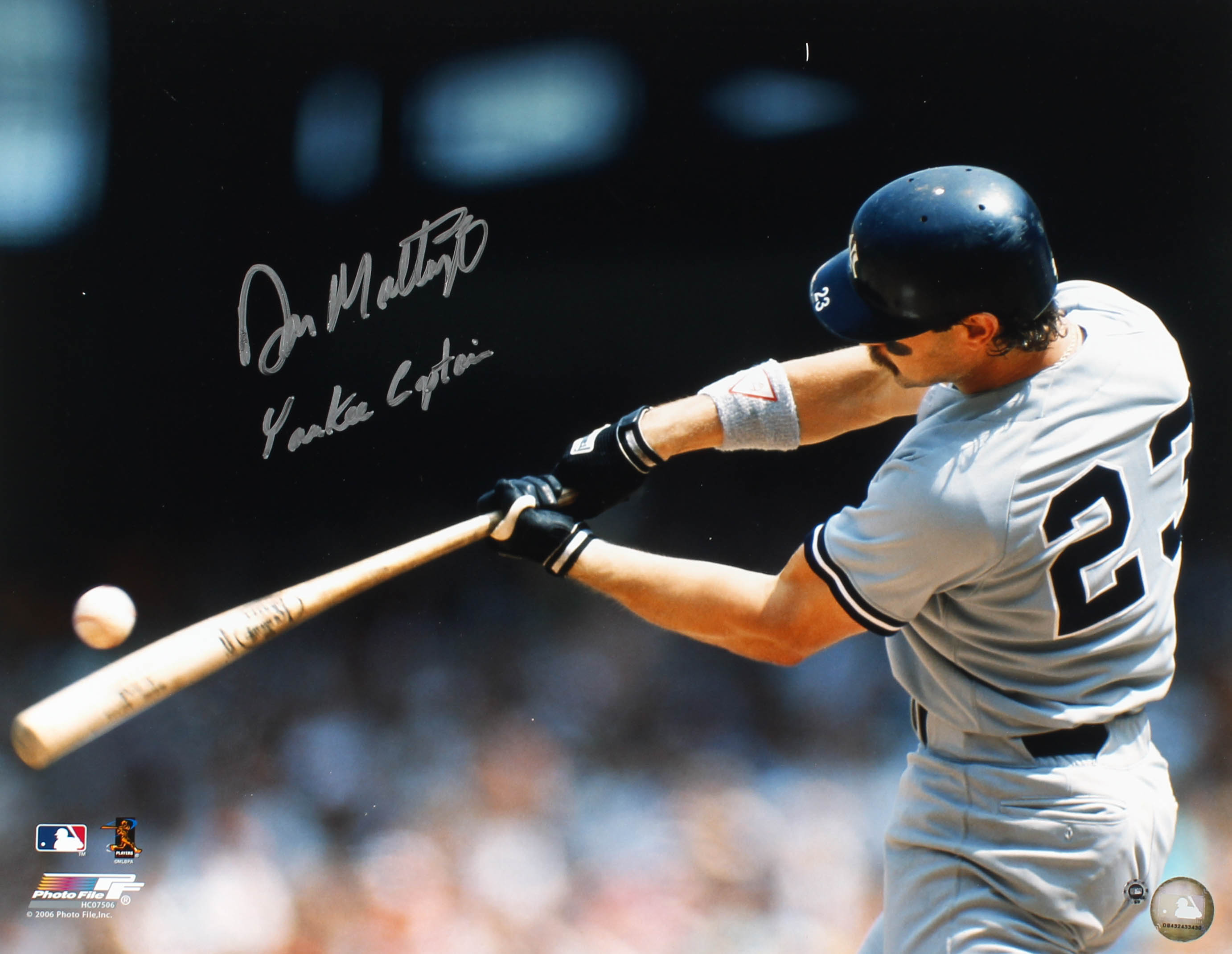 Don Mattingly Signed Yankees 16x20 Photo Inscribed "Yankee Captain" (MLB Hologram) at PristineAuction.com Don Mattingly Signed Yankees 16x20 Photo Inscribed "Yankee Captain" (MLB Hologram) at PristineAuction.com