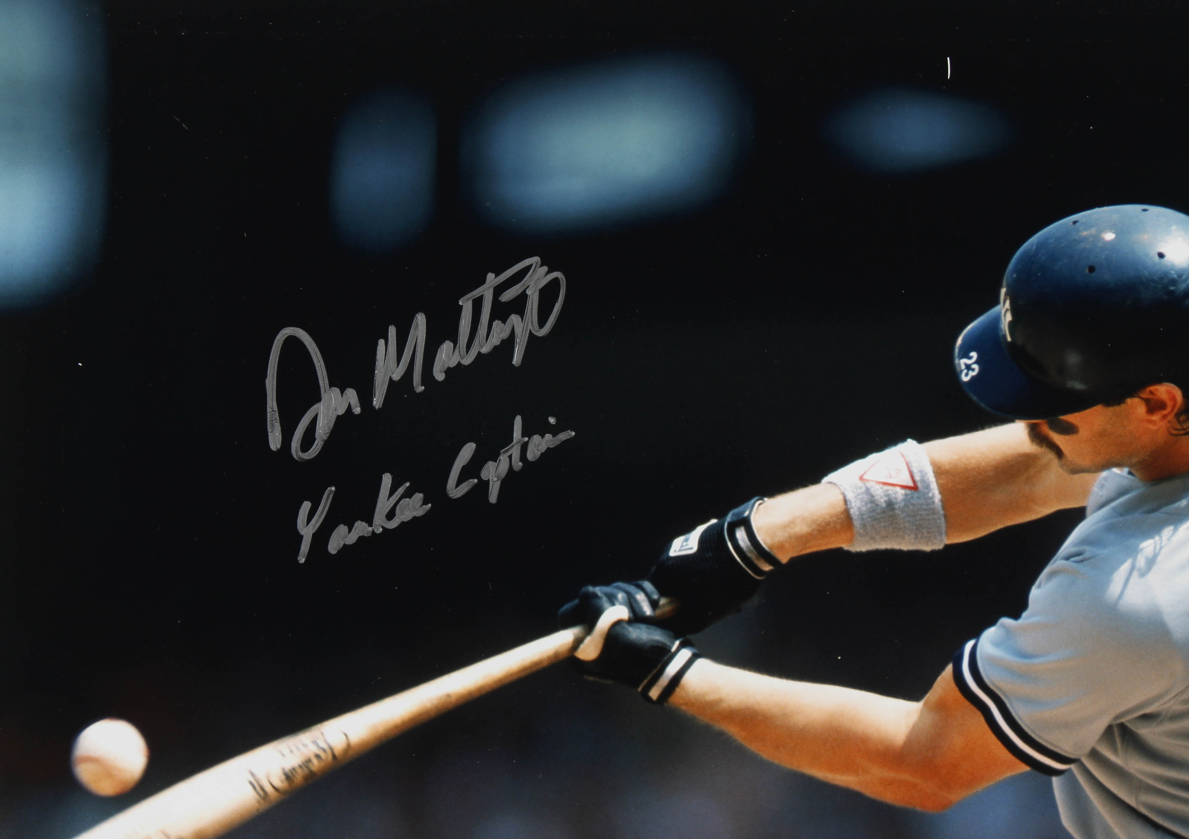 Don Mattingly Signed Yankees 16x20 Photo Inscribed "Yankee Captain" (MLB Hologram) at PristineAuction.com Don Mattingly Signed Yankees 16x20 Photo Inscribed "Yankee Captain" (MLB Hologram) at PristineAuction.com