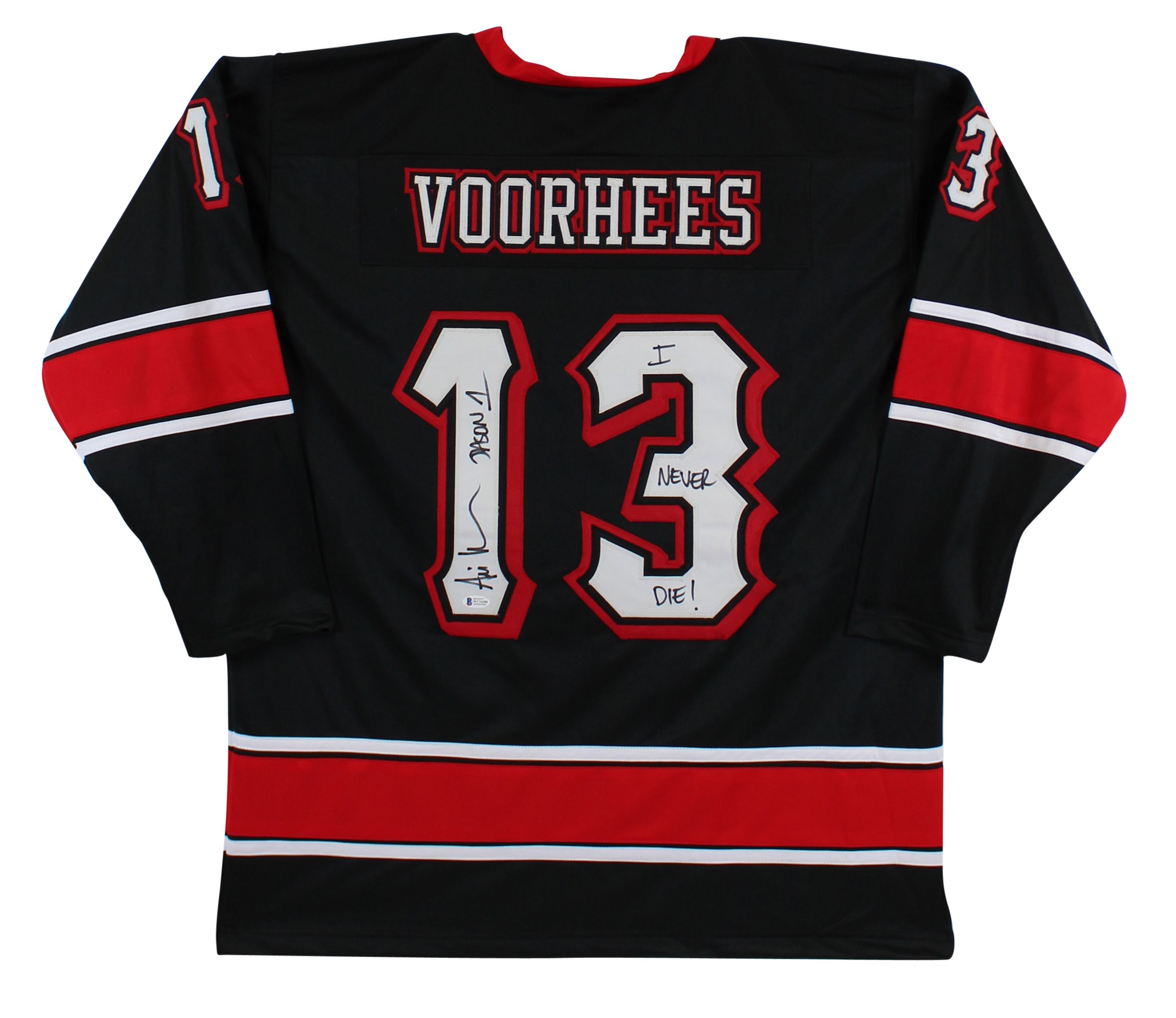 Ari Lehman Signed Jersey Inscribed "Jason 1" & "I Never Die!" (Beckett COA) at PristineAuction.com Ari Lehman Signed Jersey Inscribed "Jason 1" & "I Never Die!" (Beckett COA) at PristineAuction.com