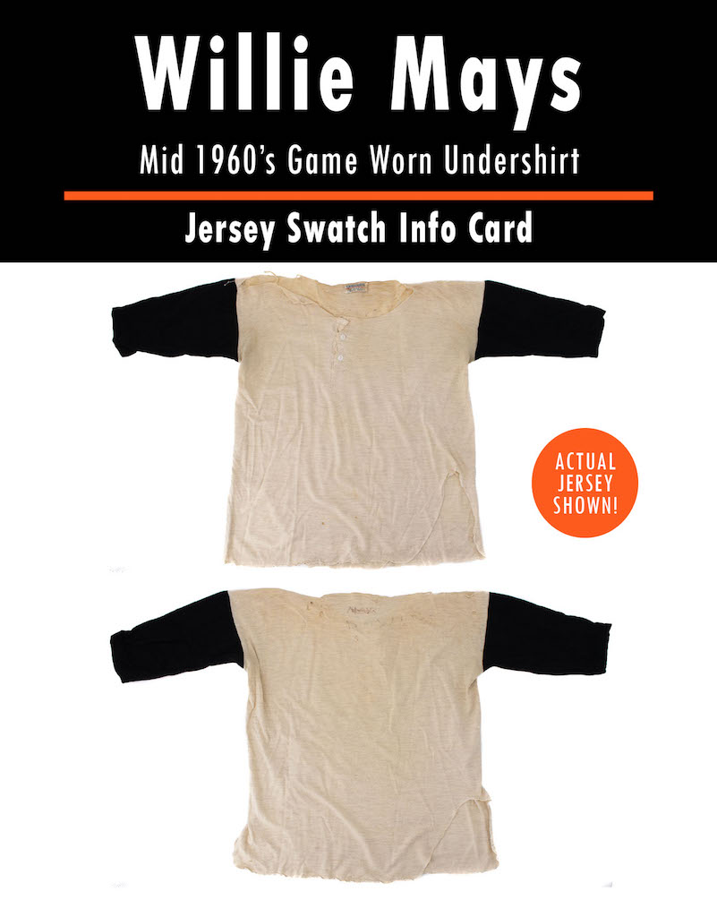 WILLIE MAYS 1960’S SAN FRANCISCO GIANTS GAME-WORN SHIRT MYSTERY SWATCH BOX! at PristineAuction.com WILLIE MAYS 1960’S SAN FRANCISCO GIANTS GAME-WORN SHIRT MYSTERY SWATCH BOX! at PristineAuction.com