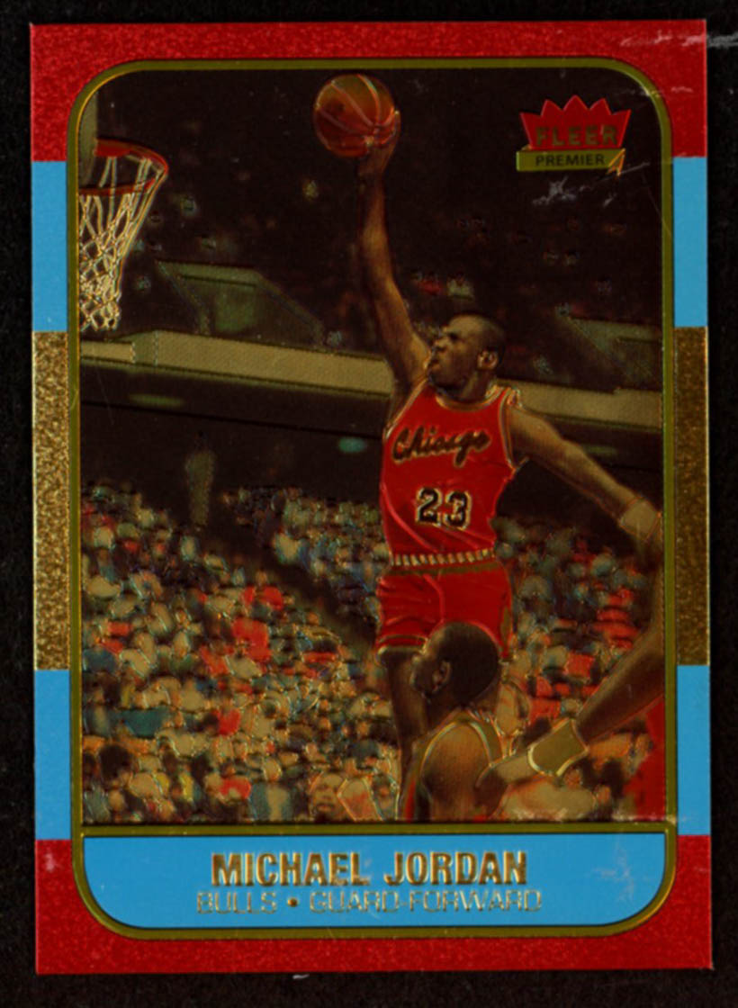 Michael Jordan 1996-97 Fleer Polychrome Refactor 23kt Gold Card at PristineAuction.com Michael Jordan 1996-97 Fleer Polychrome Refactor 23kt Gold Card at PristineAuction.com
