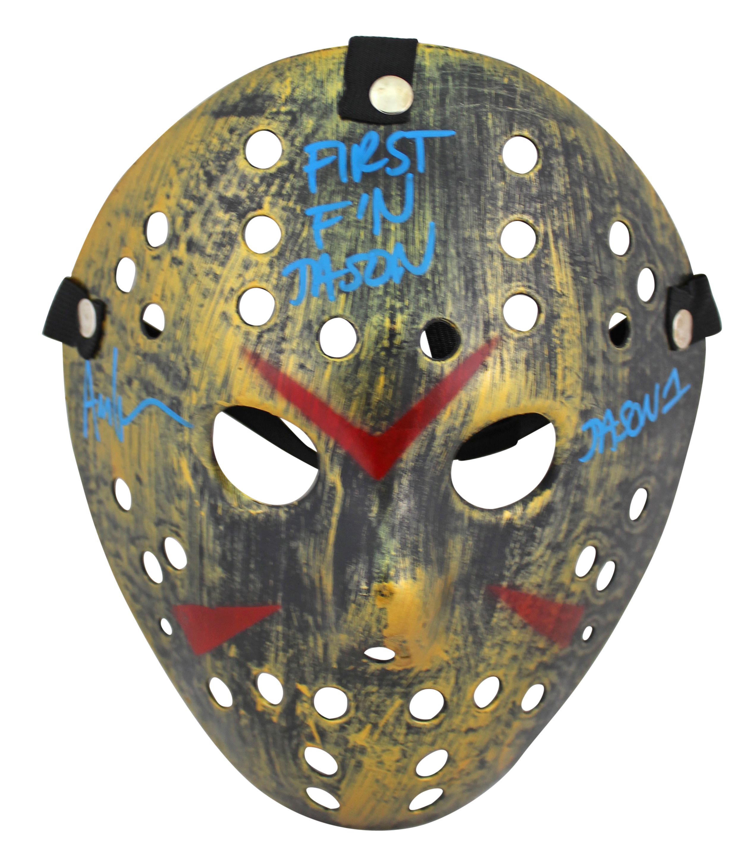 Ari Lehman Signed "Friday the 13th" Mask Inscribed "First F'N Jason!" & "Jason 1" (Beckett) at PristineAuction.com Ari Lehman Signed "Friday the 13th" Mask Inscribed "First F'N Jason!" & "Jason 1" (Beckett) at PristineAuction.com