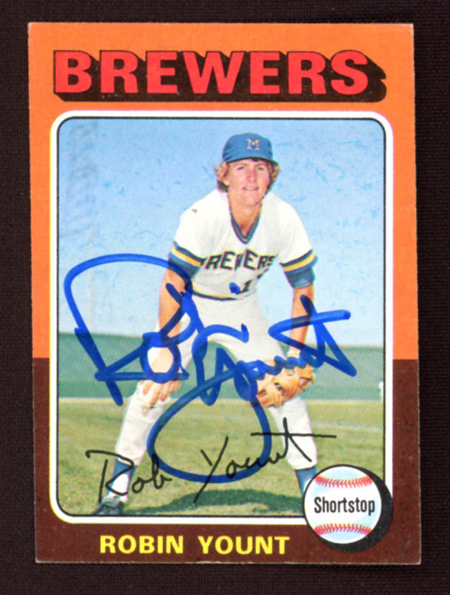 Robin Yount Signed 1975 Topps #223 RC (JSA COA) at PristineAuction.com Robin Yount Signed 1975 Topps #223 RC (JSA COA) at PristineAuction.com