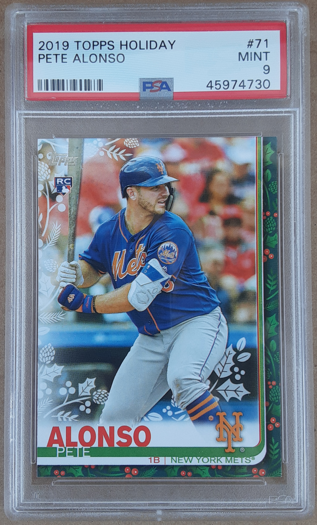 Pete Alonso 2019 Topps Walmart Holiday #HW71 RC (PSA 9) at PristineAuction.com Pete Alonso 2019 Topps Walmart Holiday #HW71 RC (PSA 9) at PristineAuction.com
