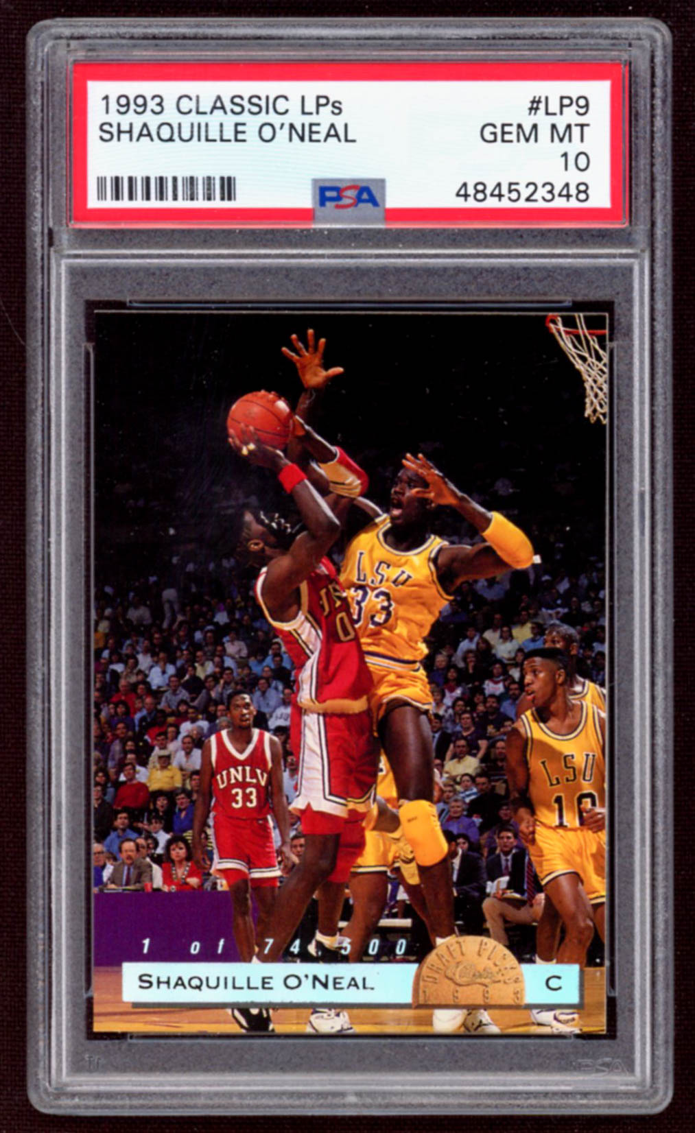 Shaquille O'Neal 1993 Classic LPs #LP9 RC (PSA 10) at PristineAuction.com Shaquille O'Neal 1993 Classic LPs #LP9 RC (PSA 10) at PristineAuction.com