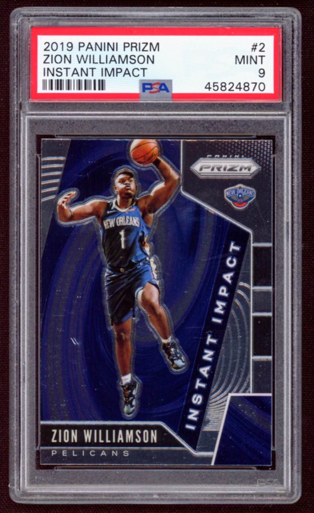 Zion Williamson 2019-20 Panini Prizm Instant Impact #2 RC (PSA 9) at PristineAuction.com Zion Williamson 2019-20 Panini Prizm Instant Impact #2 RC (PSA 9) at PristineAuction.com