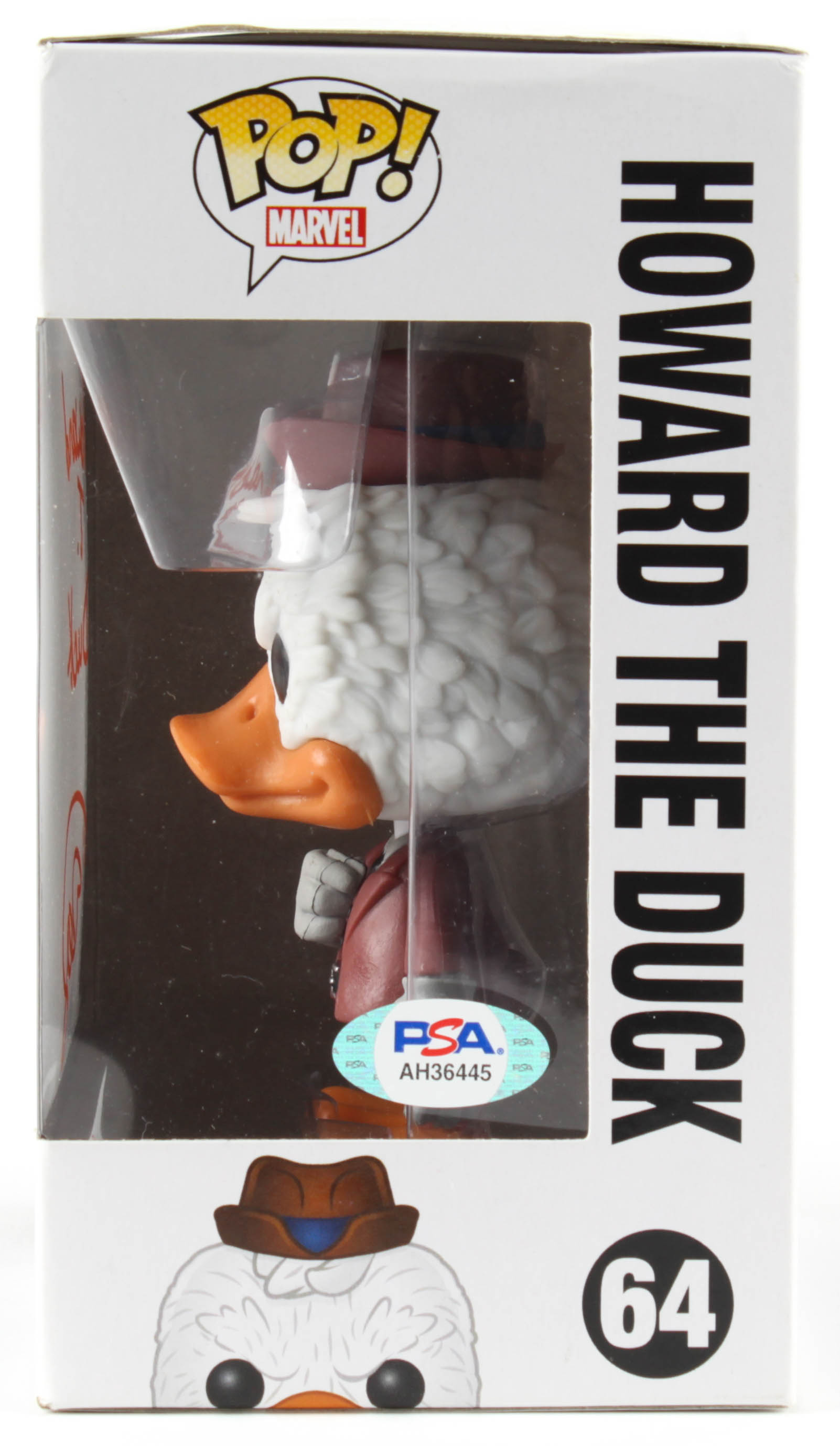 Ed Gale Signed "Howard the Duck" #64 Funko Pop! Vinyl Figure Inscribed "Howard T. Duck" (PSA COA) at PristineAuction.com Ed Gale Signed "Howard the Duck" #64 Funko Pop! Vinyl Figure Inscribed "Howard T. Duck" (PSA COA) at PristineAuction.com